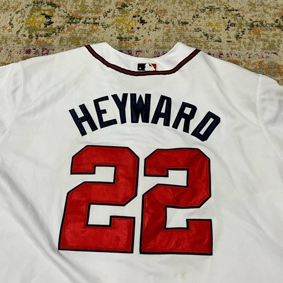 Jason Heyward Atlanta Braves Stitched Majestic Jersey - Picture 9 of 10